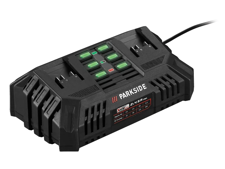 Cargador de batería doble PDSLG 20 B1, 4,5 A, 20 V