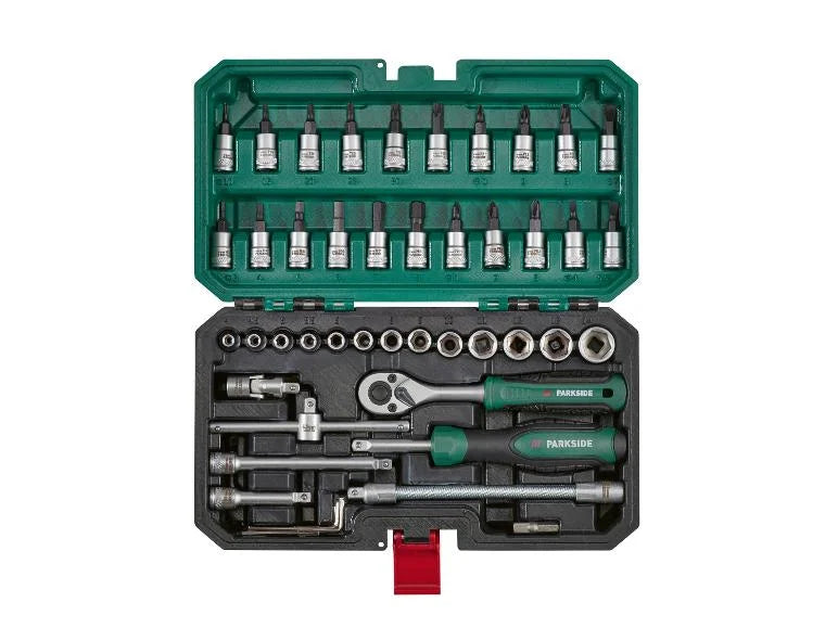 Set de cliquet et accessoires, 46 pièces